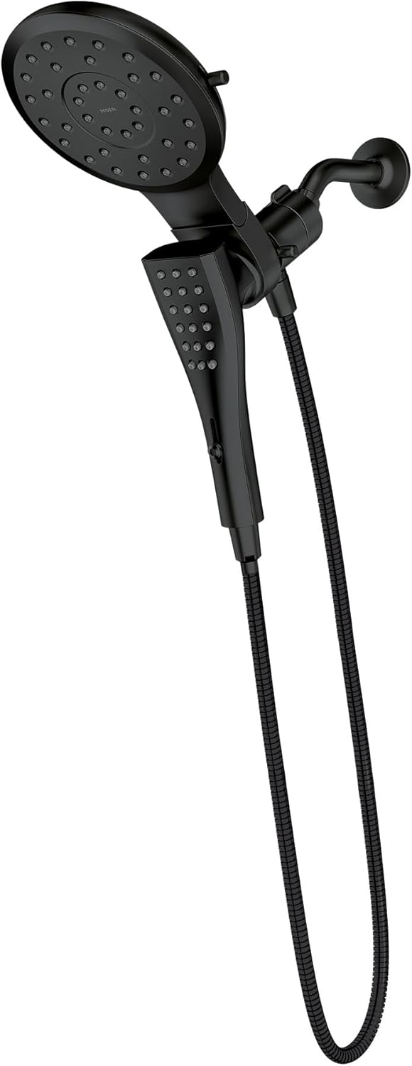 Moen 220C2EPBL Verso Magnetix Rain Shower & Handshower Combo, Black Matte Black