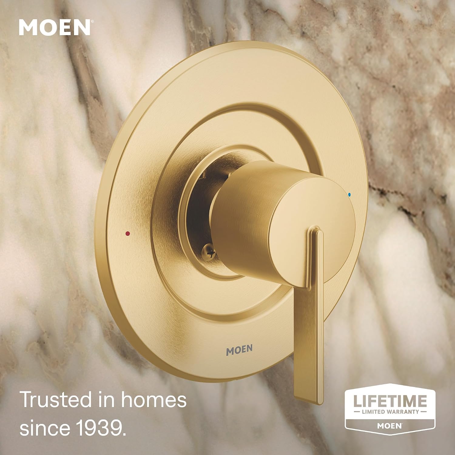 Moen Cia Rain Shower Trim Kit, Valve Required, Brushed Gold, T2262EPBG