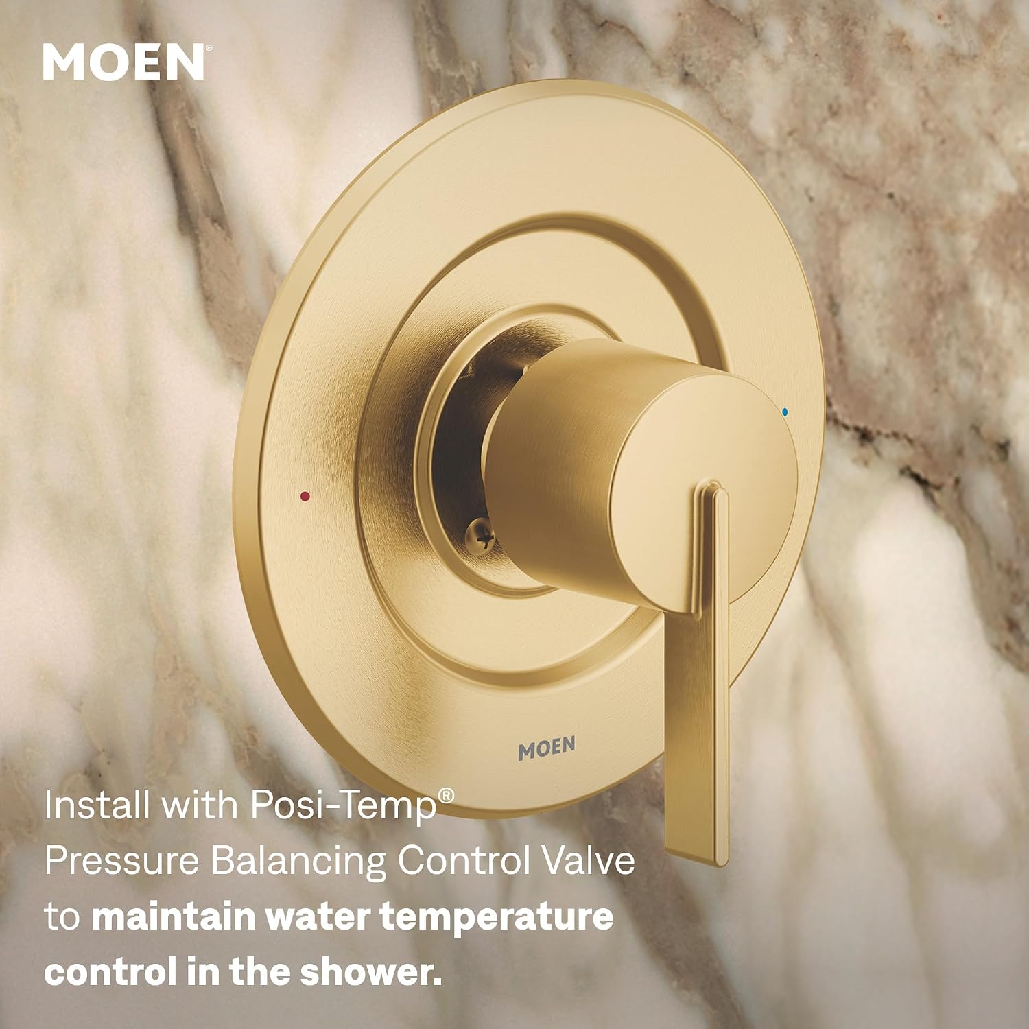 Moen Cia Rain Shower Trim Kit, Valve Required, Brushed Gold, T2262EPBG