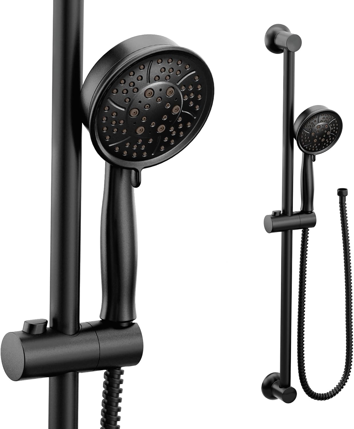 Moen Matte Black Eco-Performance Handheld Showerhead with 69-Inch-Long Hose Featuring 30-Inch Slide Bar, 3667EPBL