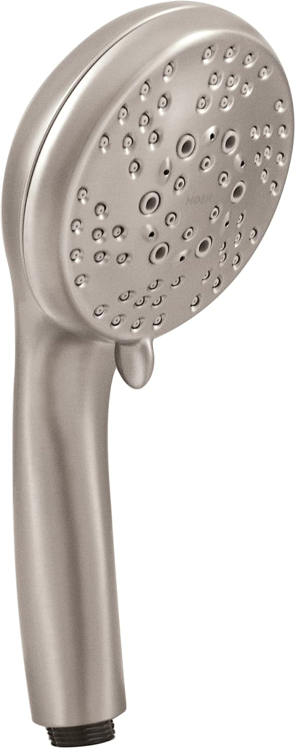 Moen Engage Spot Resist Brushed Nickel Six-Function 5.5-Inch Sprayhead Handshower Showerhead with Magnetix, 26558SRN
