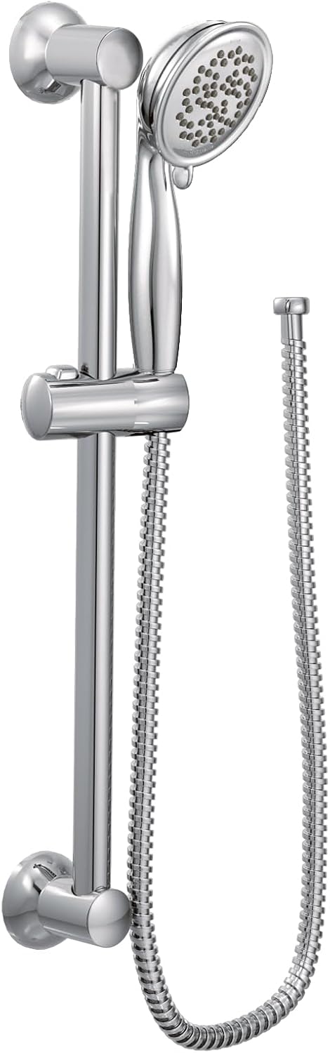Moen Envi Chrome Eco-Performance Handheld Shower with 30" Slide Bar, 3863EP