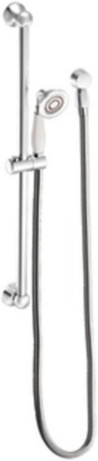 Moen S12107EPNL Weymouth Traditional Eco-Performance Handshower Handheld Shower with 30-Inch Slide Bar and 69-Inch Metal Hose, Polished Nickel