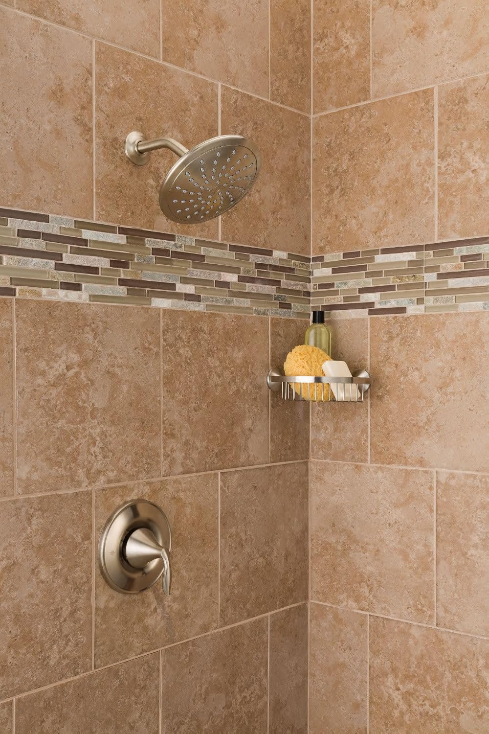 Moen 8-Inch Fixed Eco-Performance Rainshower Showerhead, Brushed Nickel, 6345EPBN