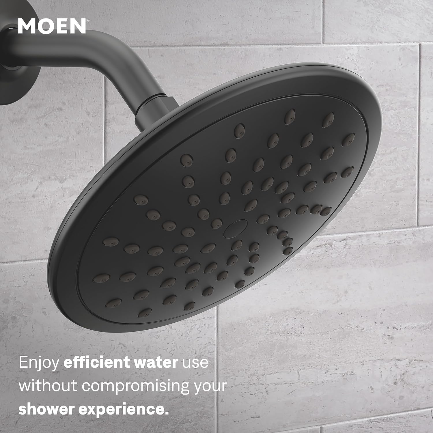 Moen Gibson Rainshower Trim Kit, Valve Required, Matte Black, T3002EPBL
