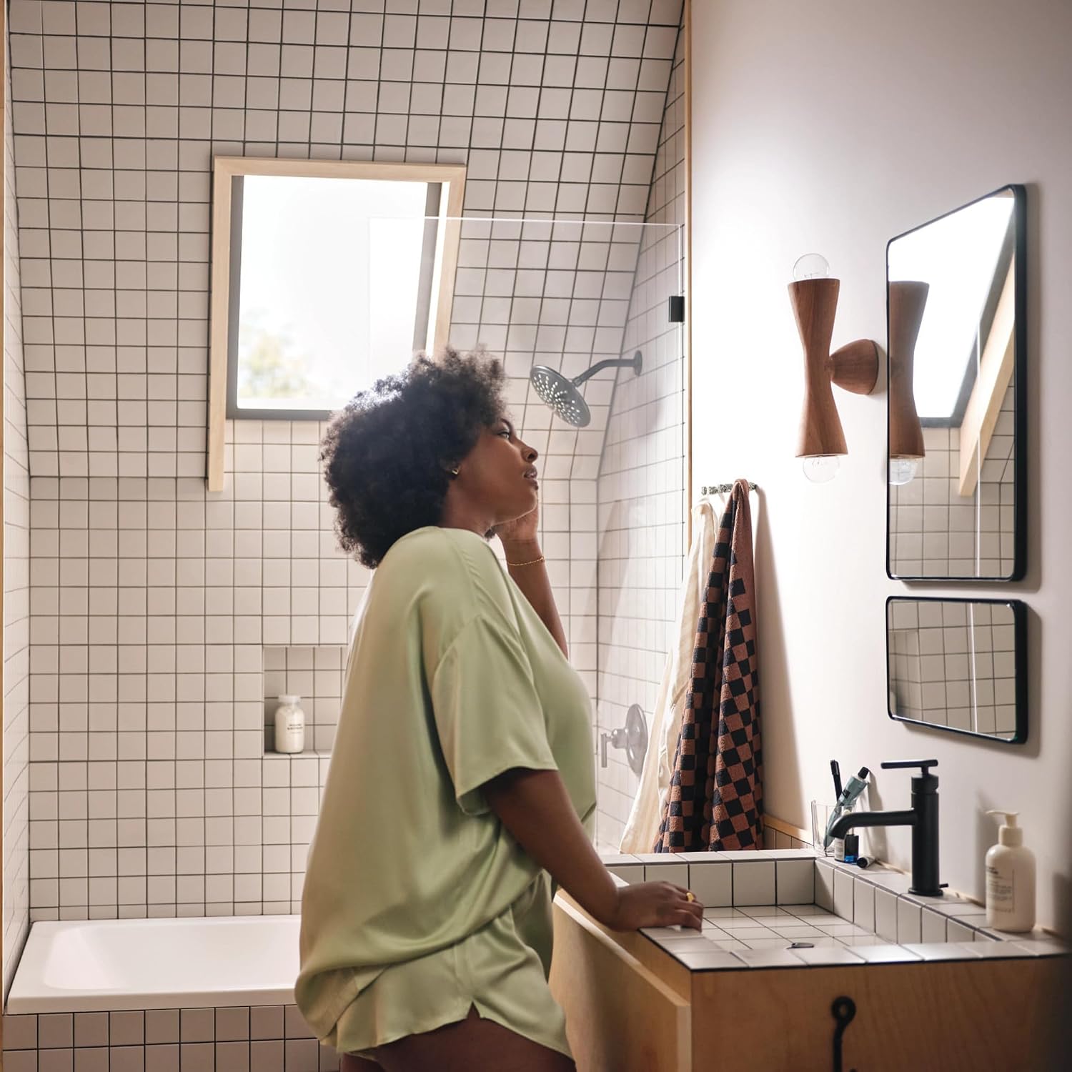 Moen Gibson Rainshower Trim Kit, Valve Required, Matte Black, T3002EPBL