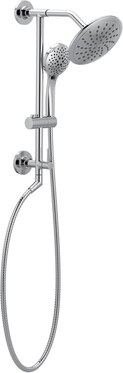 Moen Chrome Bathroom 8-Inch Wide Fixed Rainfall Showerhead, 6345