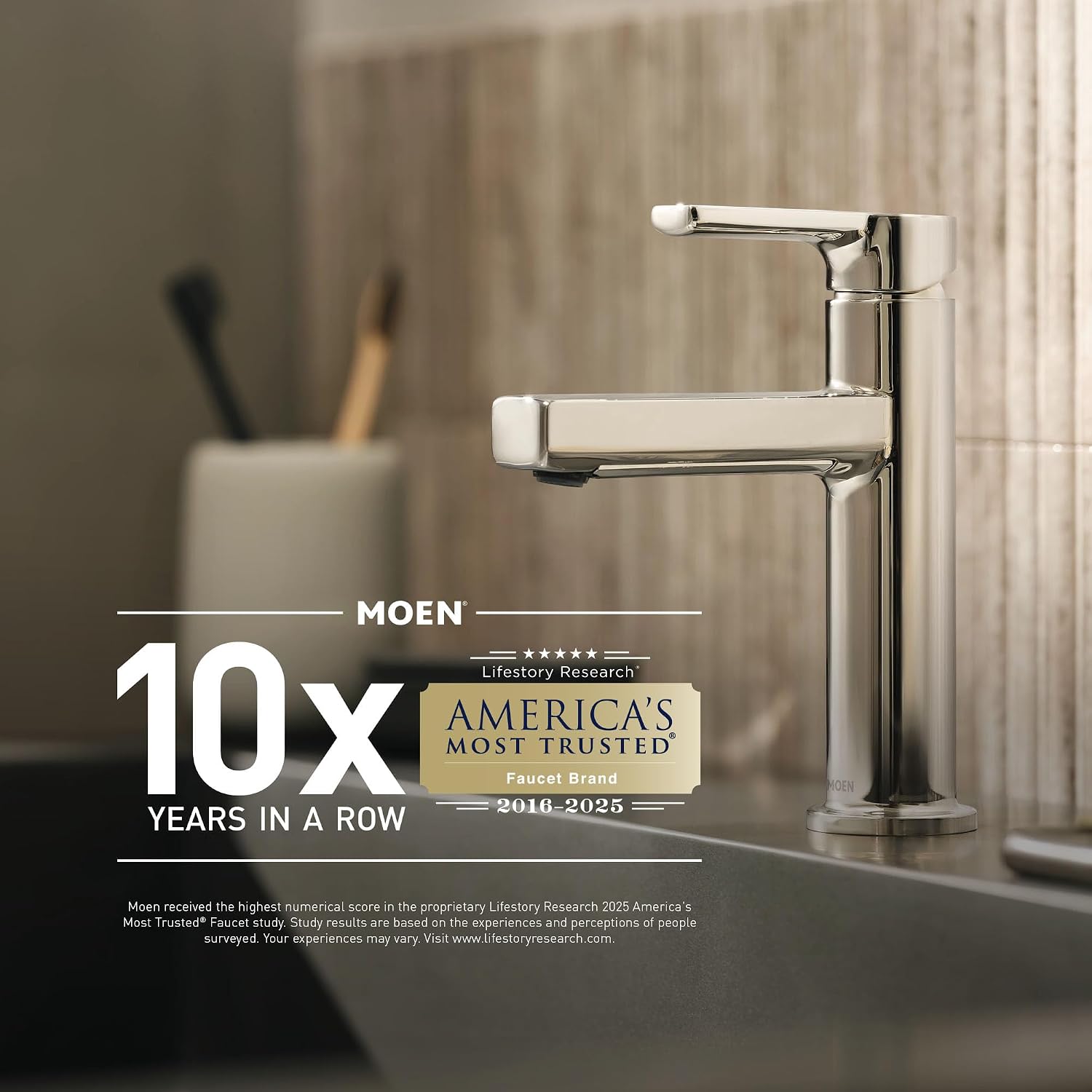 Moen Chrome Bathroom 8-Inch Wide Fixed Rainfall Showerhead, 6345