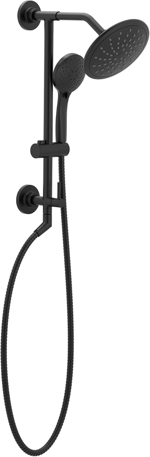 Moen 6345BL Matte Black 8-In Single-Function Rain Showerhead