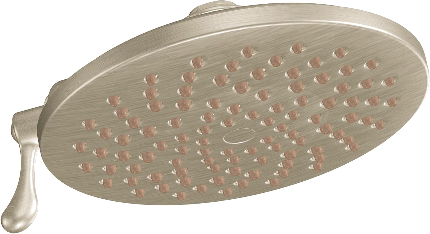 Moen Velocity Brushed Nickel Two-Function Rainshower 8-Inch Shower Head with Immersion Technology for a High-Pressure Rinse, S6320BN
