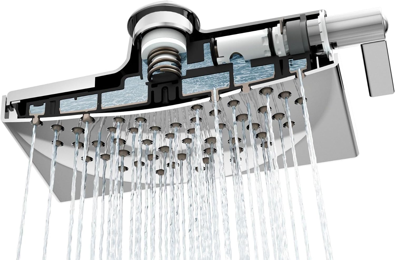 Moen Velocity Chrome Two-Function 8.5-Inch Diameter Spray Rainshower Showerhead, S6345