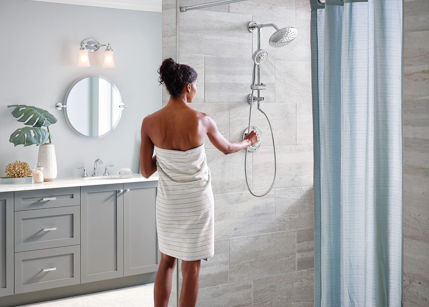Moen T2232EP Eva Shower Only System with Rainshower Showerhead without Valve, Chrome