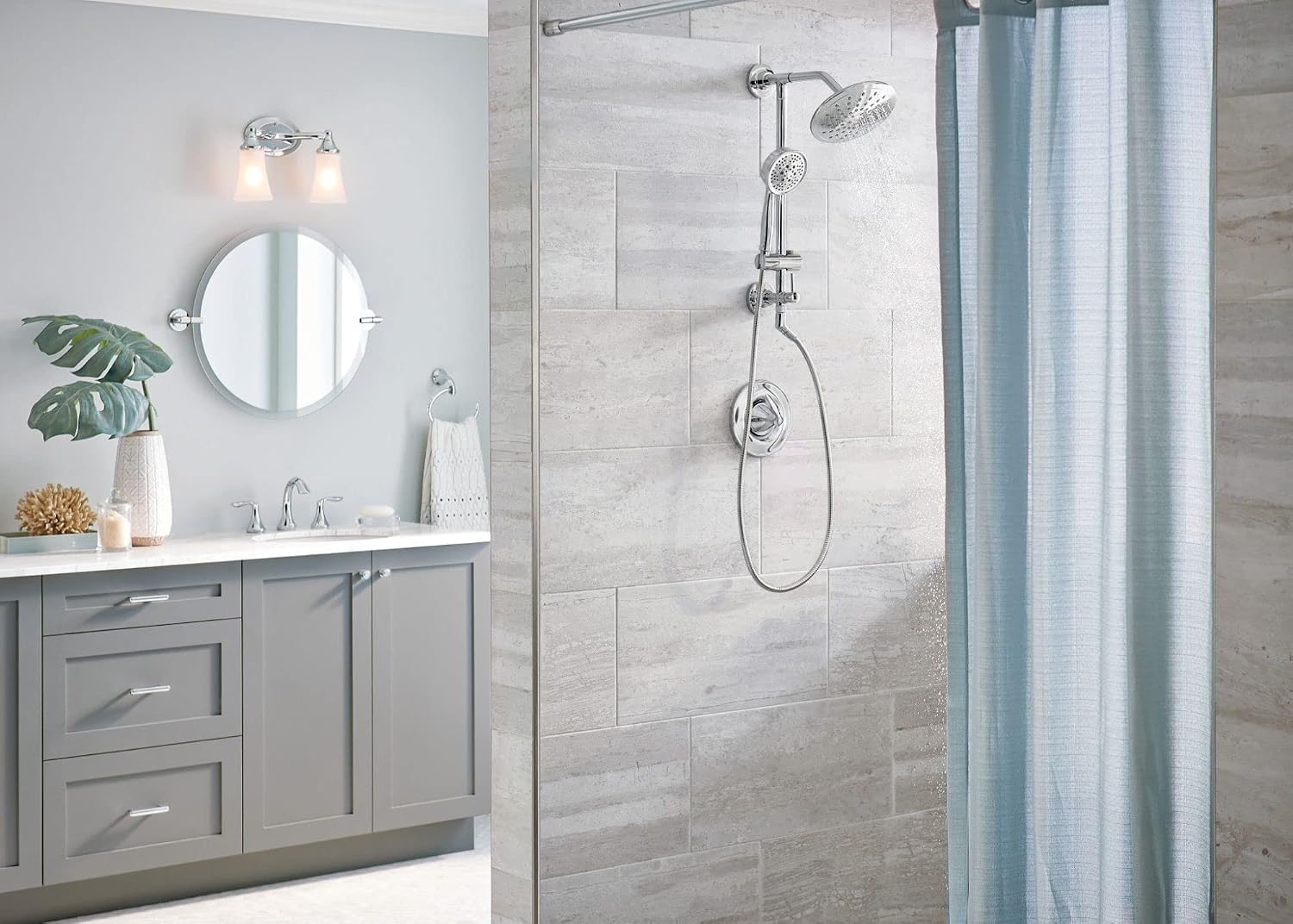 Moen T2232EP Eva Shower Only System with Rainshower Showerhead without Valve, Chrome