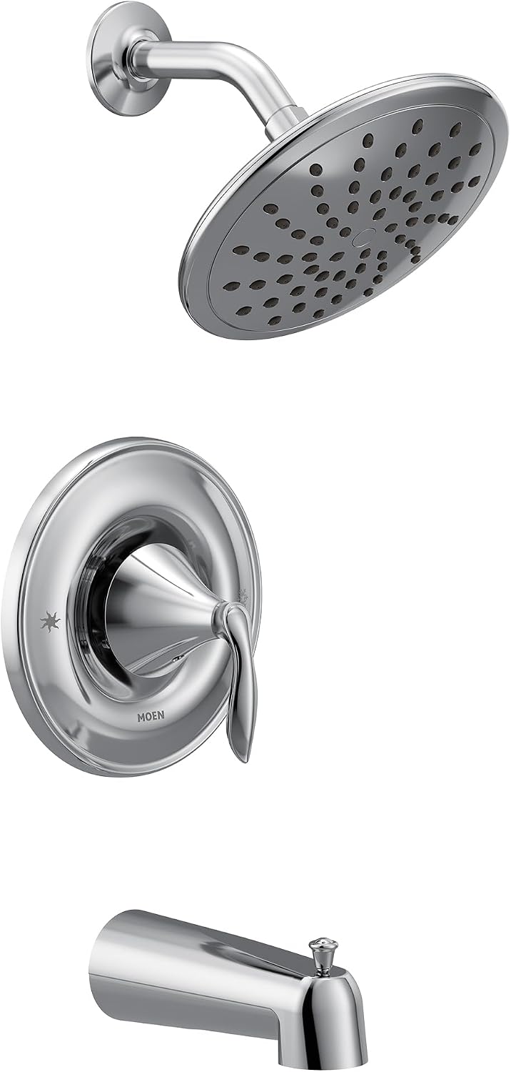 Moen T2233EP Eva Tub Shower System with Rainshower Showerhead without Valve, Chrome