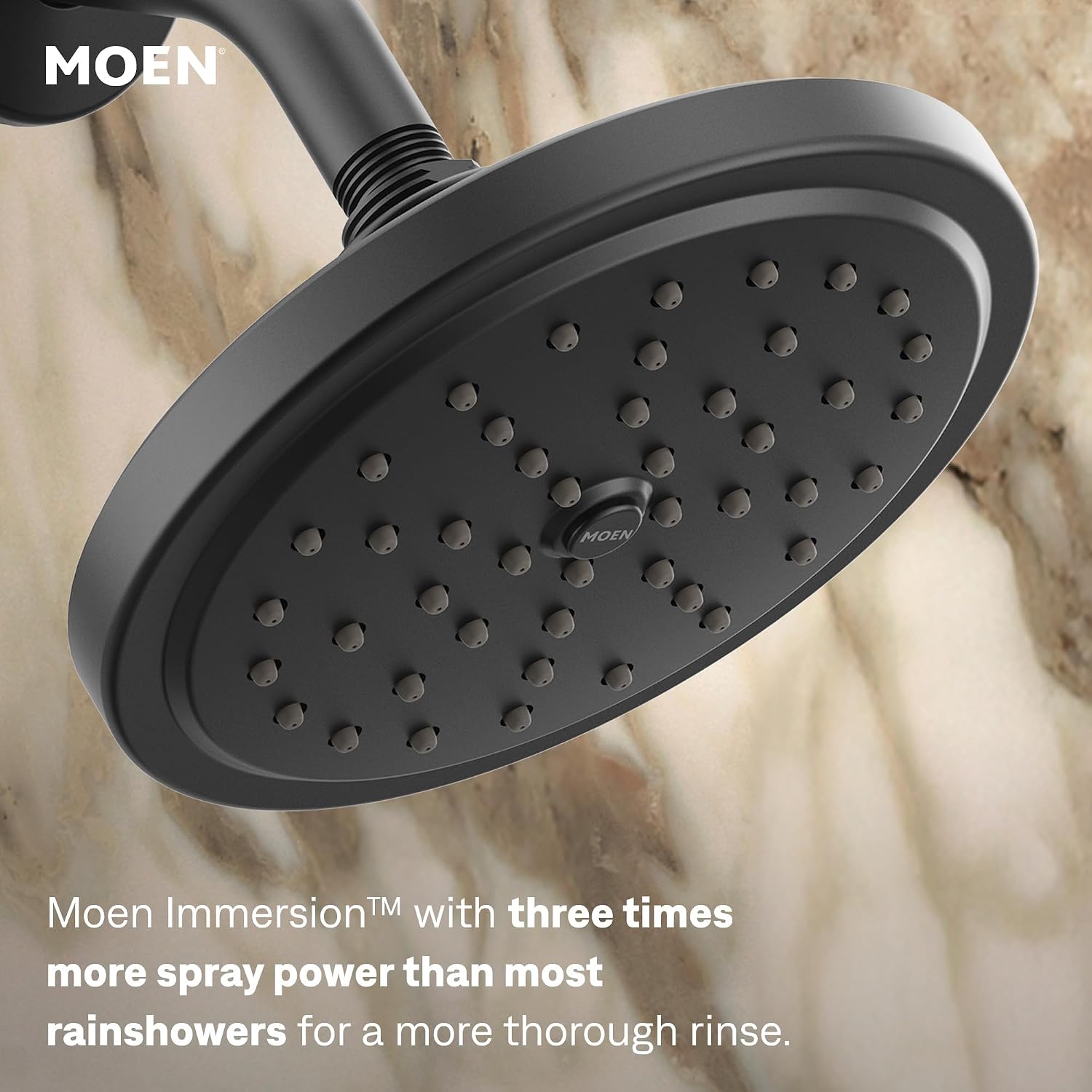 Moen Cia Rain Shower Trim Kit, Valve Required, Matte Black, T2262EPBL