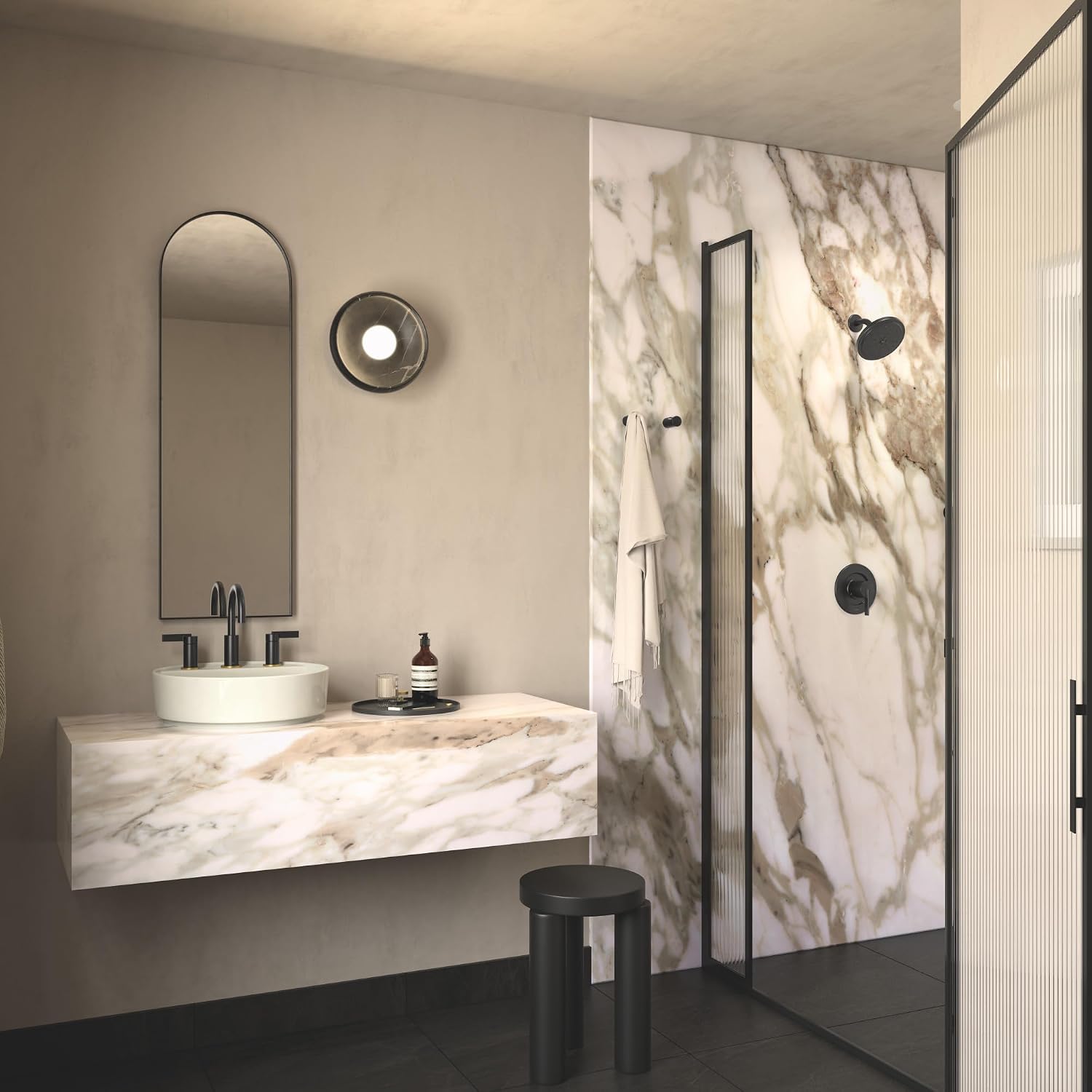 Moen Cia Rain Shower Trim Kit, Valve Required, Matte Black, T2262EPBL