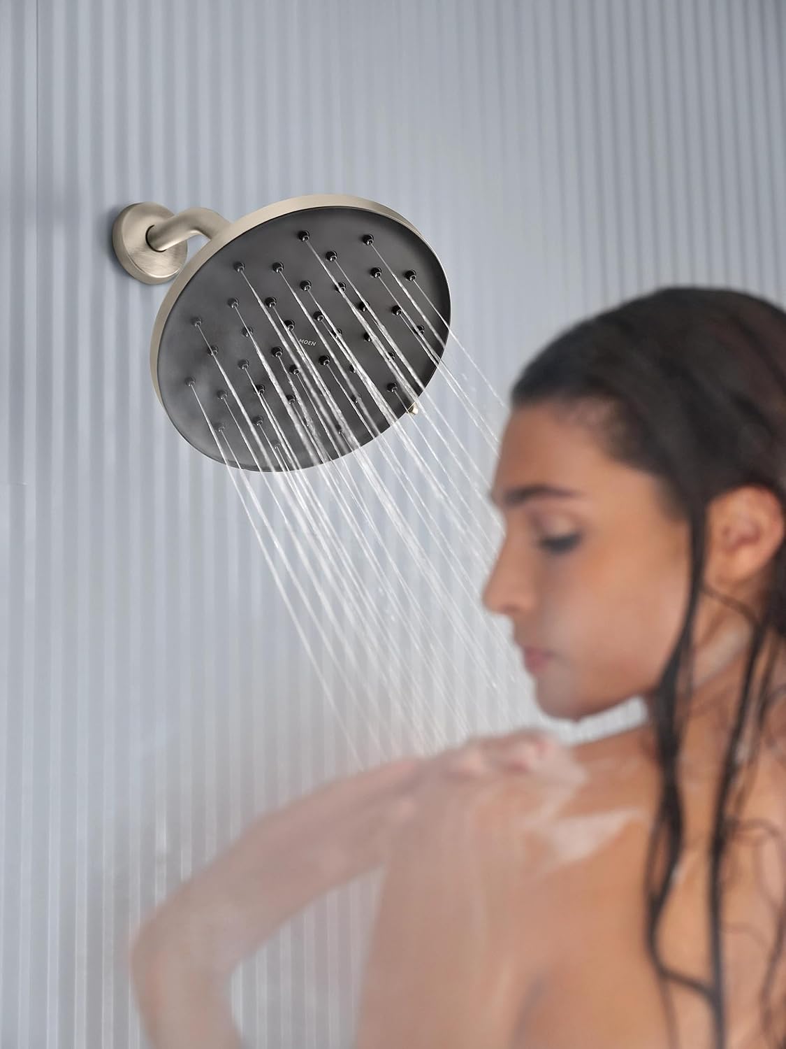 Moen Verso Brushed Nickel Adjustable 9" Diameter Spray Head Rainshower, 220R3BN
