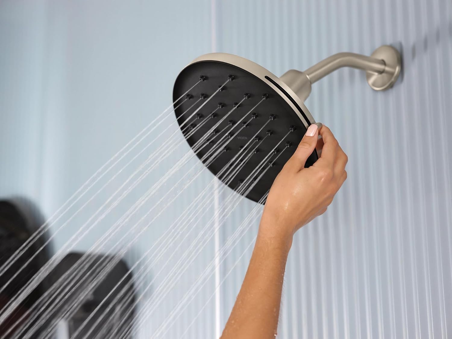 Moen Verso Brushed Nickel Adjustable 9" Diameter Spray Head Rainshower, 220R3BN