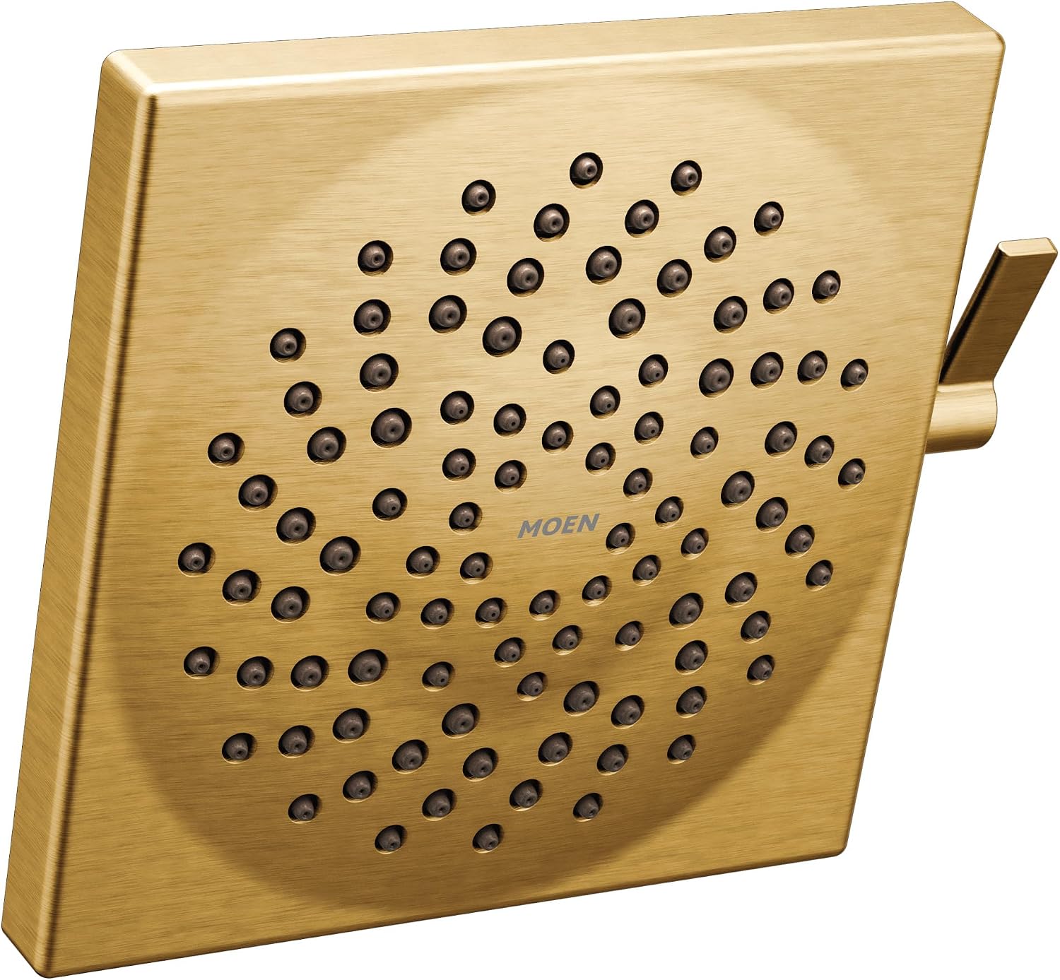Moen S6345BG Velocity Two-Function Square Shower Head Featuring Immersion Rainshower Technology, 8.5-Inch, Brushed Gold