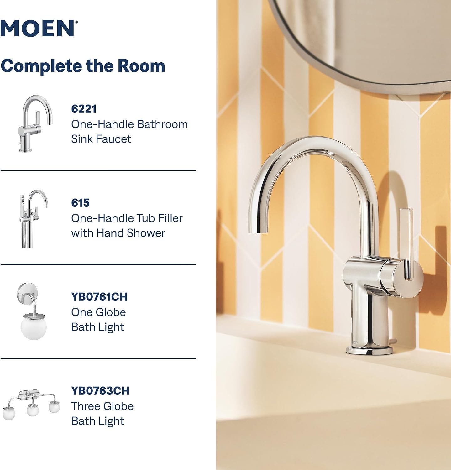 Moen Cia Rain Shower Trim Kit, Valve Required, Chrome, T2262EP