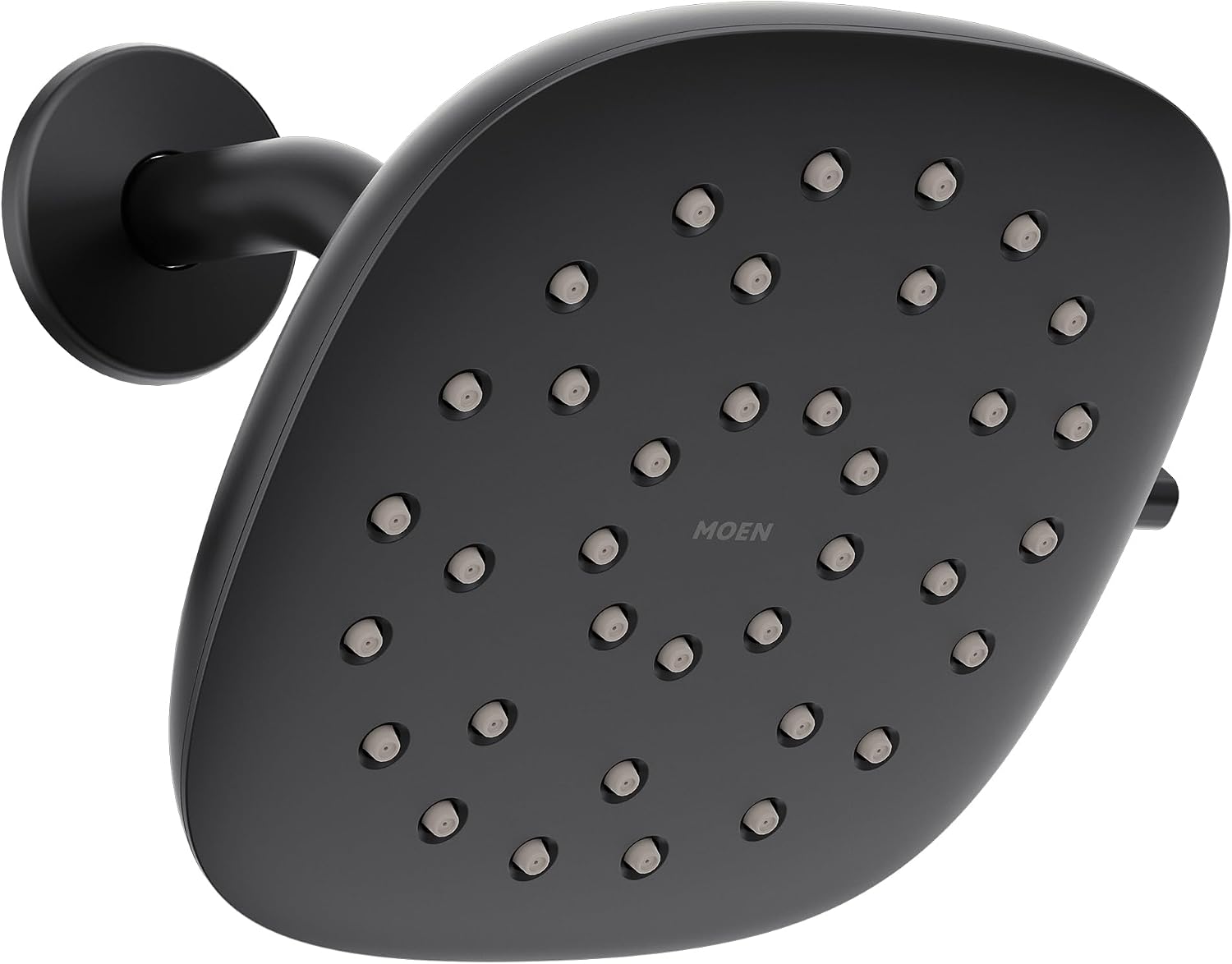 Moen Verso Infiniti Dial Square Rain Shower Head, 7-Inch Diameter Spray Head, Matte Black, 220R5BL