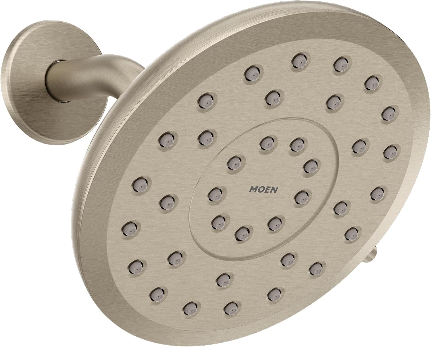 Moen Verso Eco-Performance Infiniti Dial Round Rain Shower Head, 7-Inch Diameter Spray Head, Brushed Nickel, 220R7EPBN