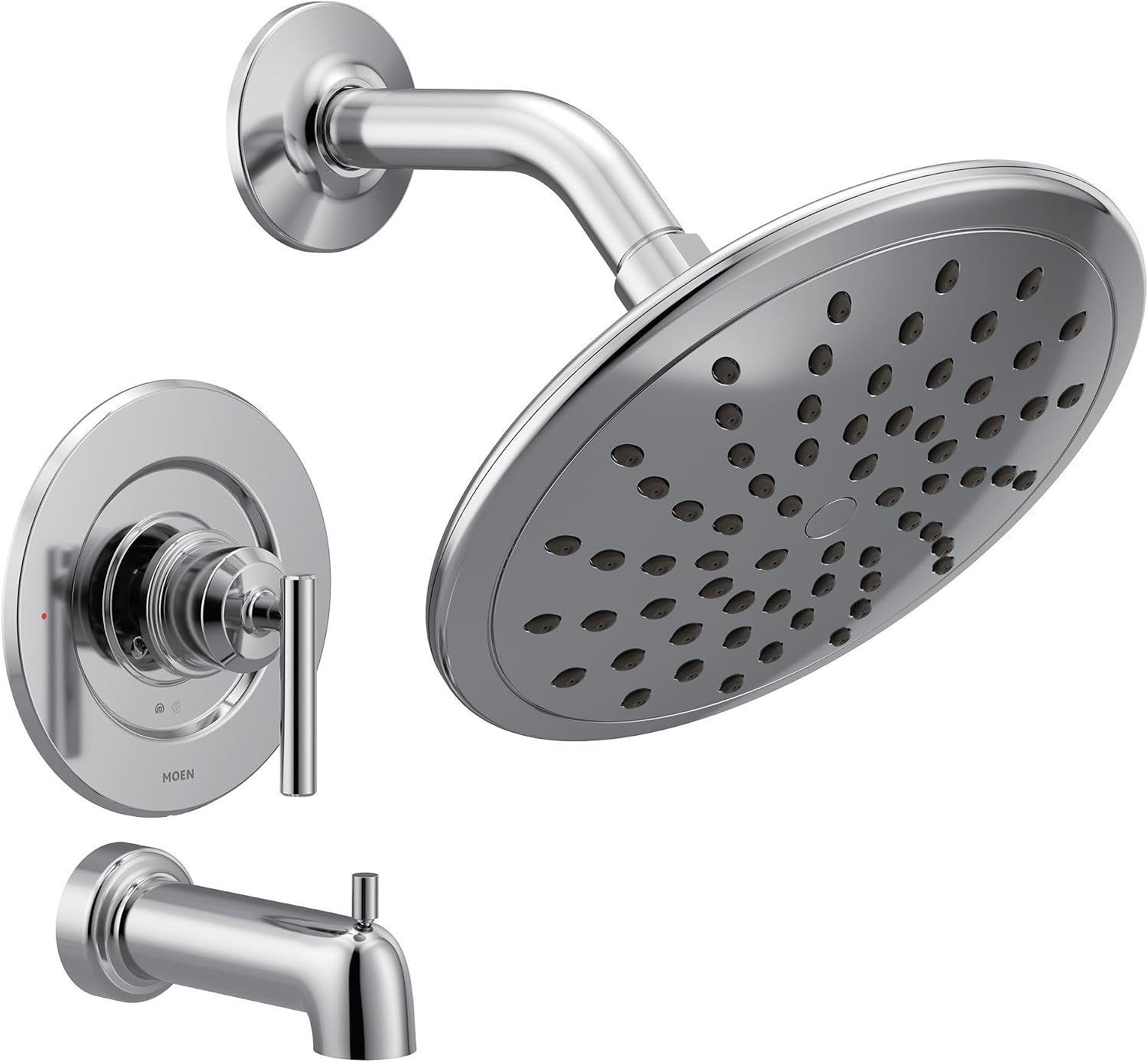 Moen Gibson Chrome Posi-Temp Pressure Balancing Modern Tub and Shower Trim with 8-Inch Rainshower Valve Required, T3003EP