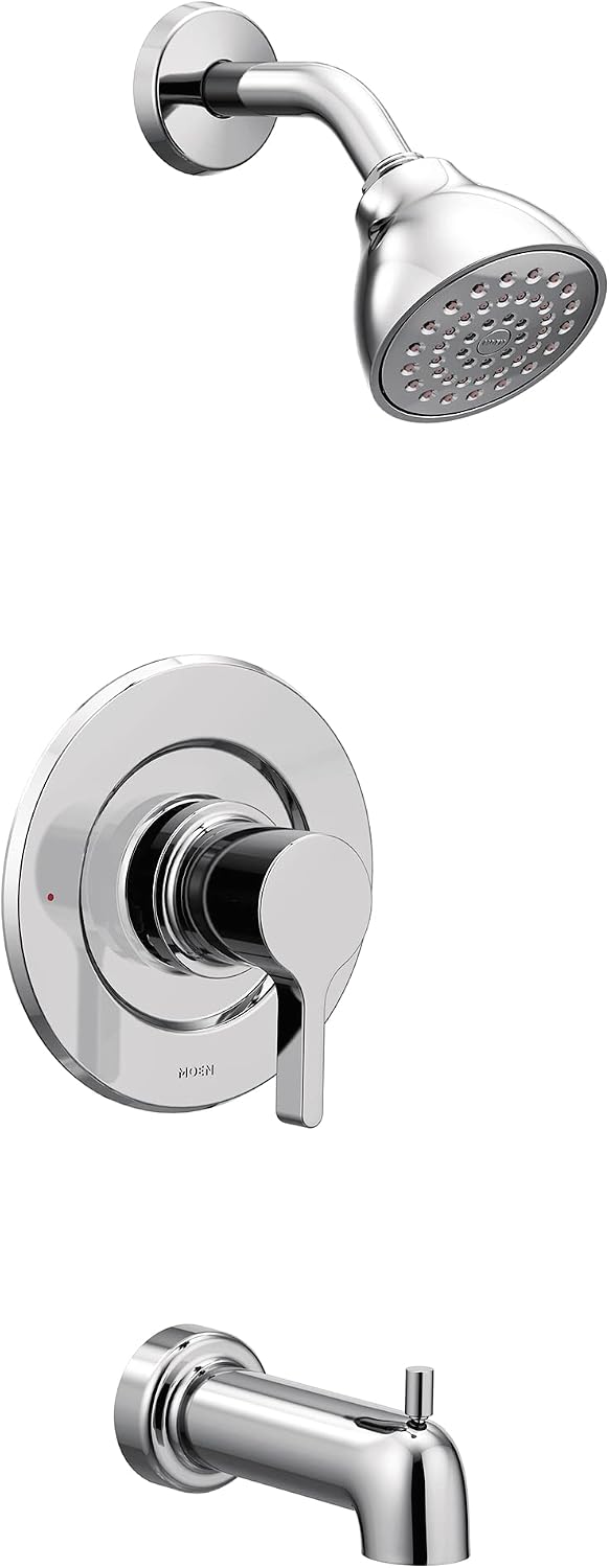 Moen Vichy Chrome Bathroom Tub Shower Faucet System without Valve, T2663EP