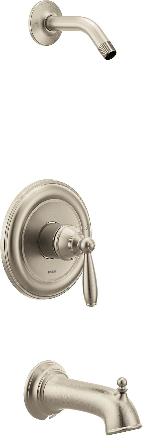 Moen UT2153NHBN Brantford M-CORE 3-Series 1-Handle Tub and Shower Trim Kit, Valve Required, Brushed Nickel
