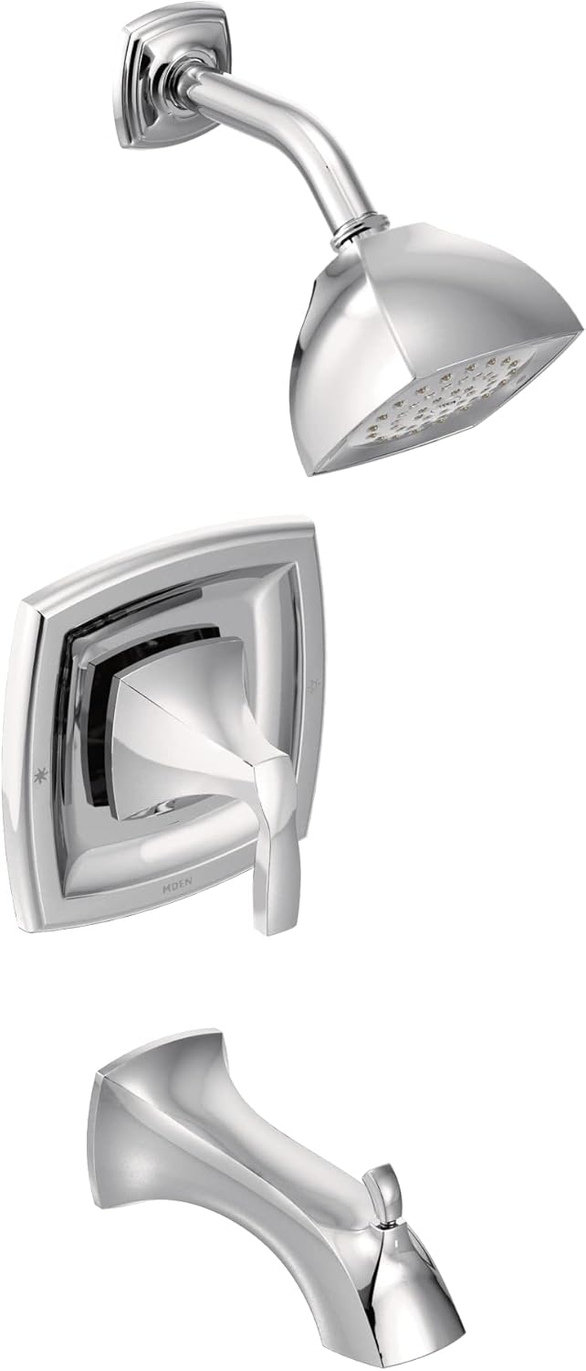 Moen T2693EP Voss Posi-Temp Pressure Balancing Eco-Performance Tub and Shower Trim Kit, Valve Required, Chrome