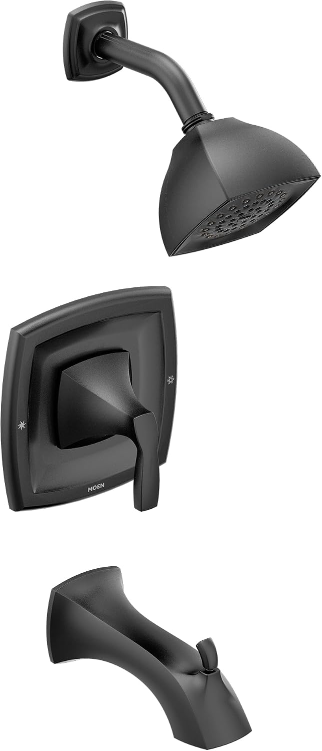 Moen T2693EPBLVoss Posi-Temp Pressure Balancing Eco-Performance Tub and Shower Trim Kit, Valve Required Matte Black