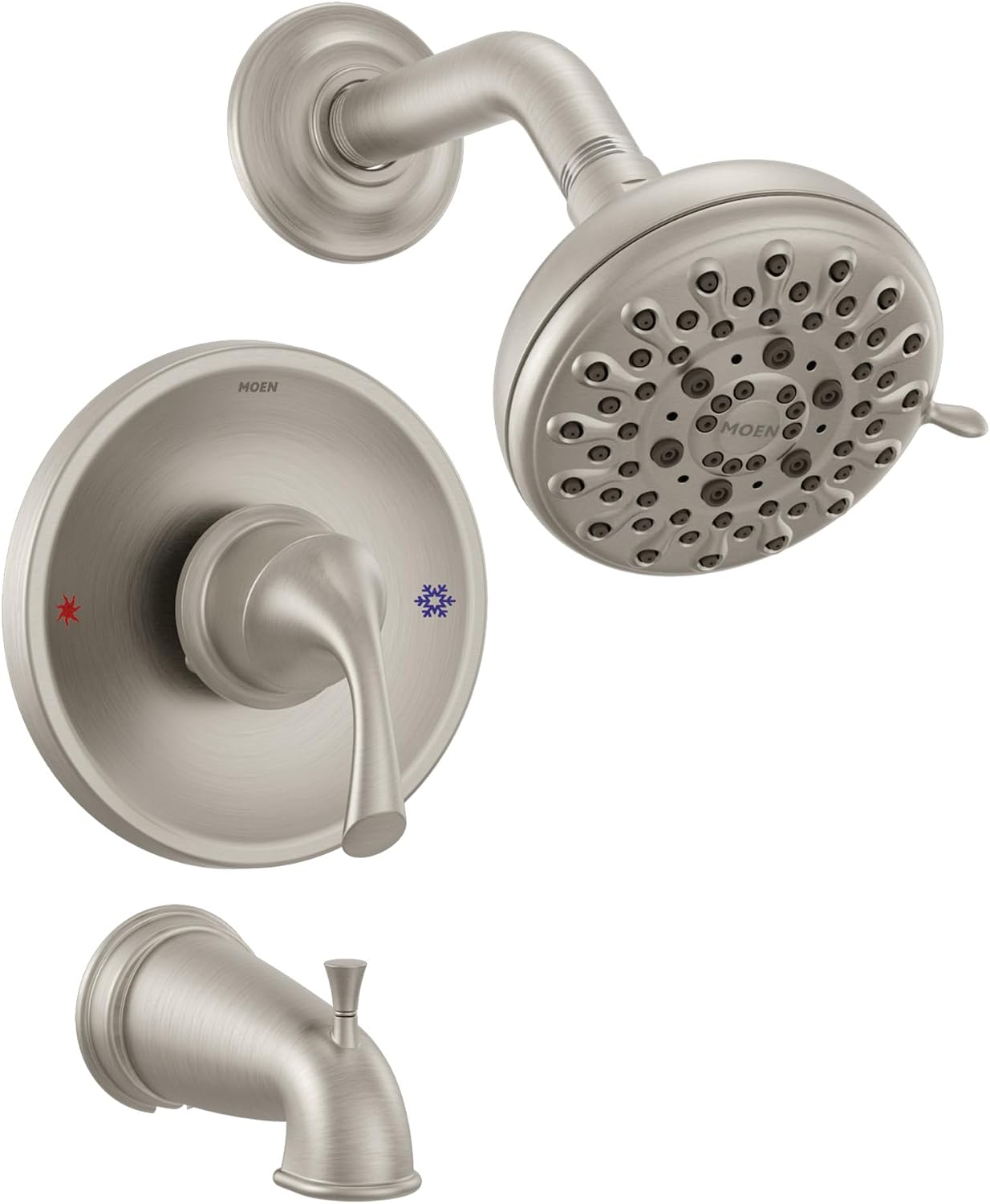 Moen Idora Posi-Temp Tub & Shower Faucet Kit w/Valve, 82115SRN Spot Resist Brushed Nickel