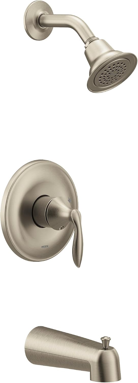 Moen UT2133EPBN Eva Collection M-CORE 2-Series 1-Handle Tub and Shower Trim Kit, Valve Required, Brushed Nickel