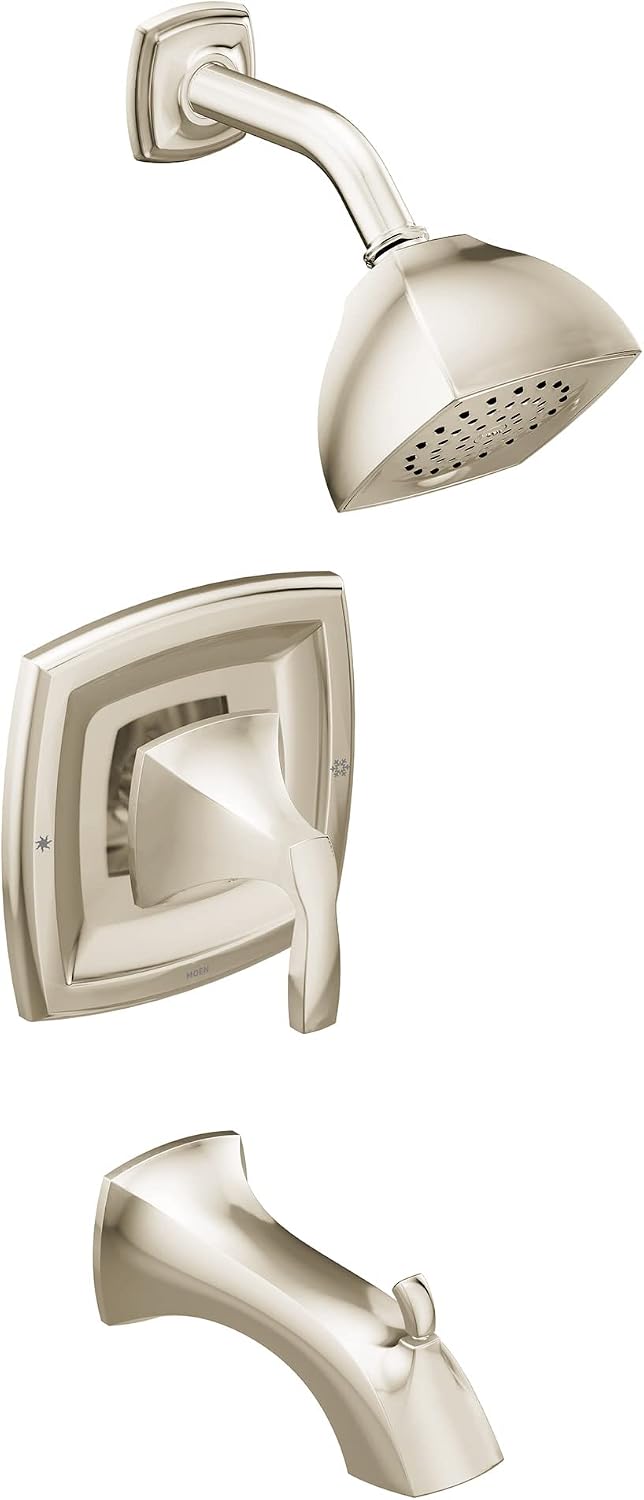 Moen T2693EPNL Voss Posi-Temp Pressure Balancing Eco-Performance Tub and Shower Trim Kit, Valve Required, Polished Nickel