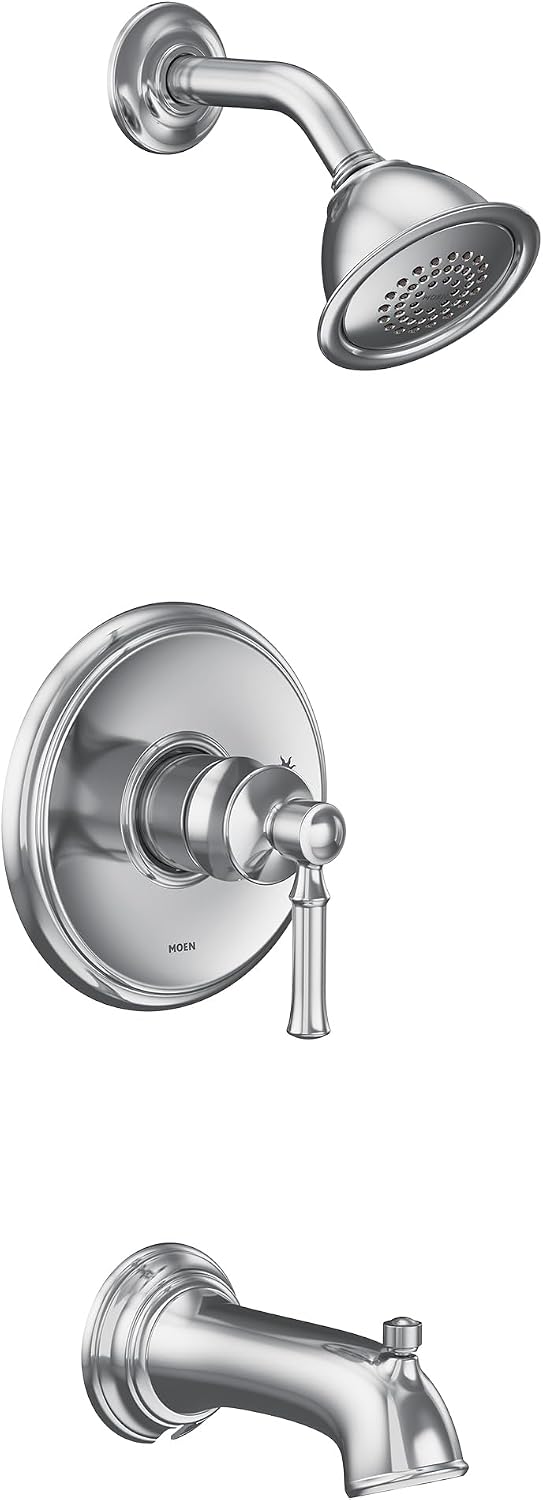 Moen UT2183EP Dartmoor M-CORE 2-Series 1-Handle Tub and Shower Trim Kit, Valve Required, Chrome
