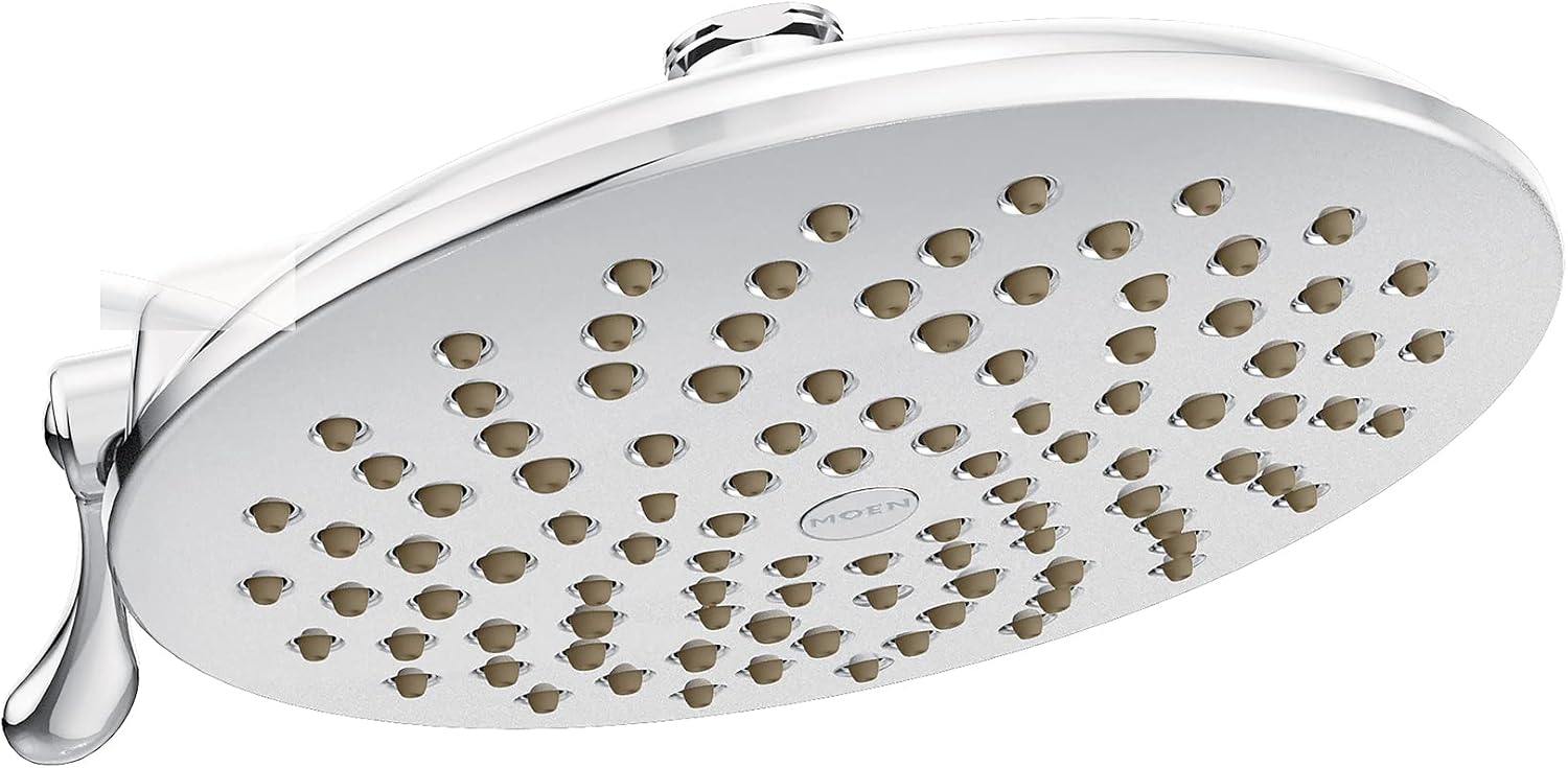 Moen Velocity Eco-Performance Chrome Two-Function Rainshower 8-Inch Shower Head with Immersion Technology, S6320EP