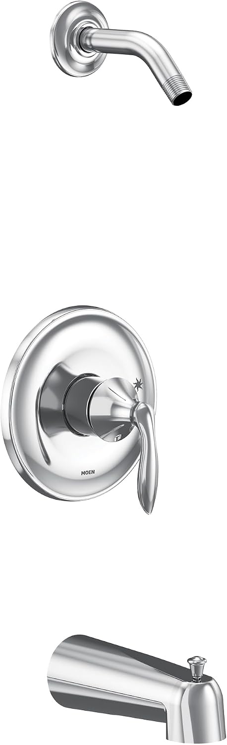 Moen UT2133NH Eva Collection M-CORE 3-Series 1-Handle Tub and Shower Trim Kit, Valve Required, Chrome