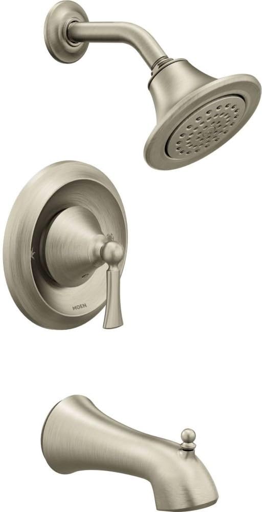 Moen Wynford Brushed Nickel Posi-Temp Tub and Shower Trim Kit Valve Required, T4503BN