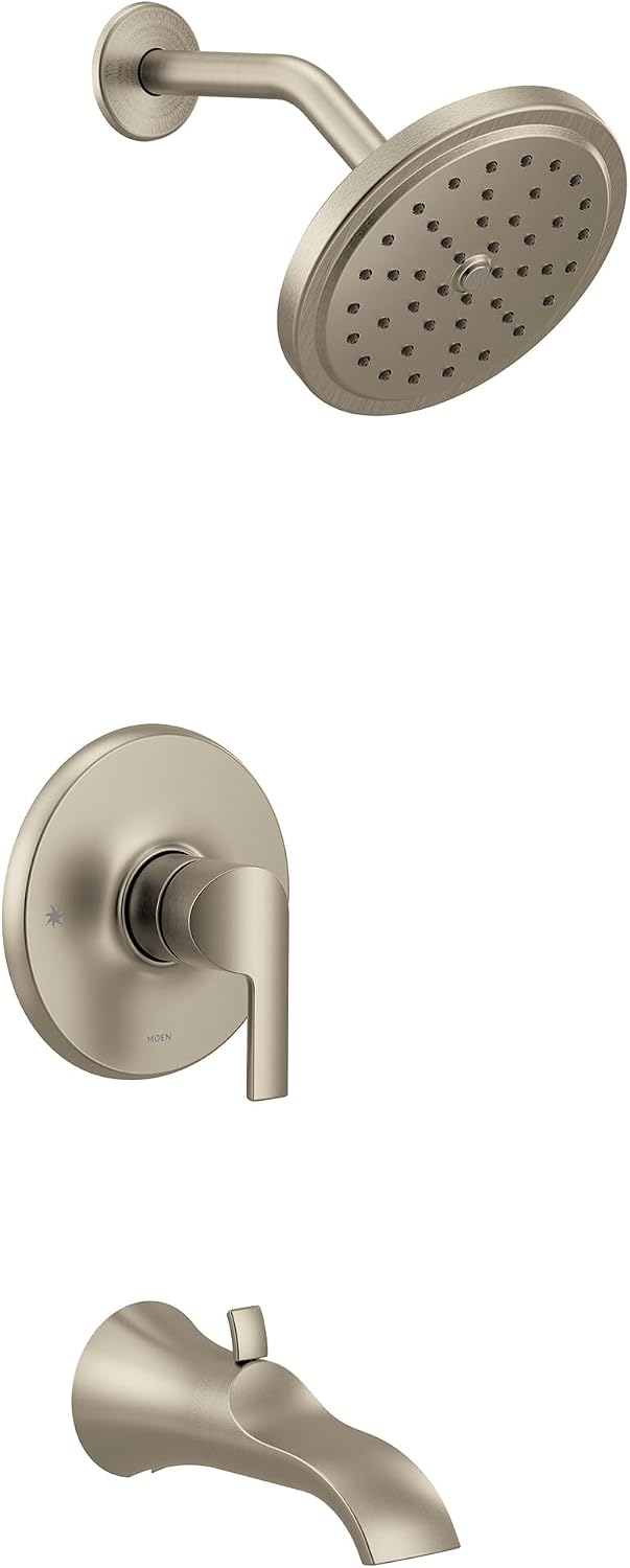 Moen UTS3203BN Doux M-CORE 3-Series 1-Handle Tub and Shower Trim Kit, Valve Required, Brushed Nickel