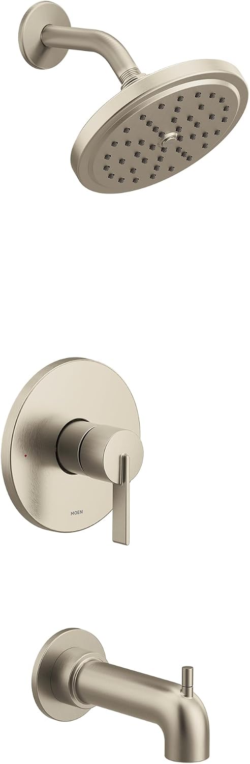 Moen UT2263EPBN CIA Collection M-CORE 2-Series Eco Performance 1-Handle Tub and Shower Trim Kit, Valve Required, Brushed Nickel