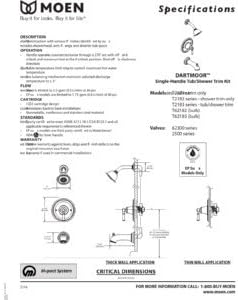 Moen T2183EPBN Dartmoor Posi-Temp tub/Shower, Brushed Nickel