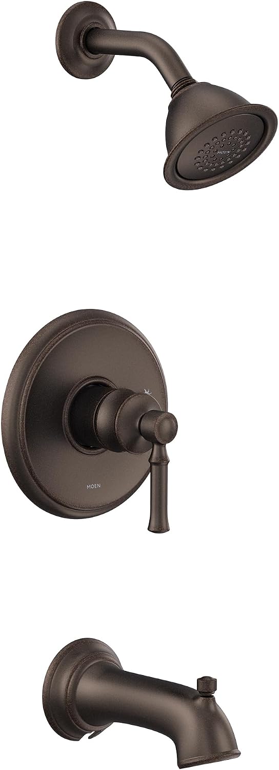 Moen UT2183EPORB Dartmoor M-CORE 2-Series 1-Handle Tub and Shower Trim Kit, Valve Required, Oil Rubbed Bronze