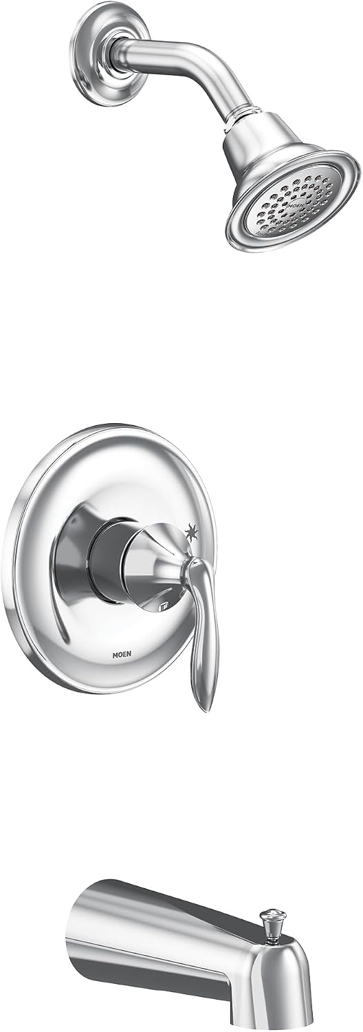Moen UT2133EP Eva Collection M-CORE 2-Series 1-Handle Tub and Shower Trim Kit, Valve Required, Chrome