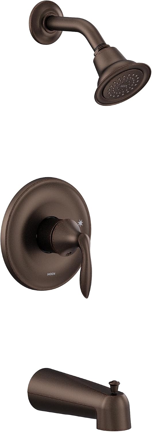 Moen UT2133EPORB Eva Collection M-CORE 2-Series 1-Handle Tub and Shower Trim Kit, Valve Required, Oil Rubbed Bronze