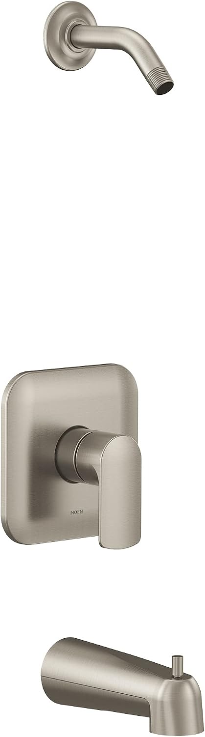 Moen UT2813NHBN Rizon M-CORE 2-Series 1-Handle Tub and Shower Trim Kit, Valve Required, Brushed Nickel
