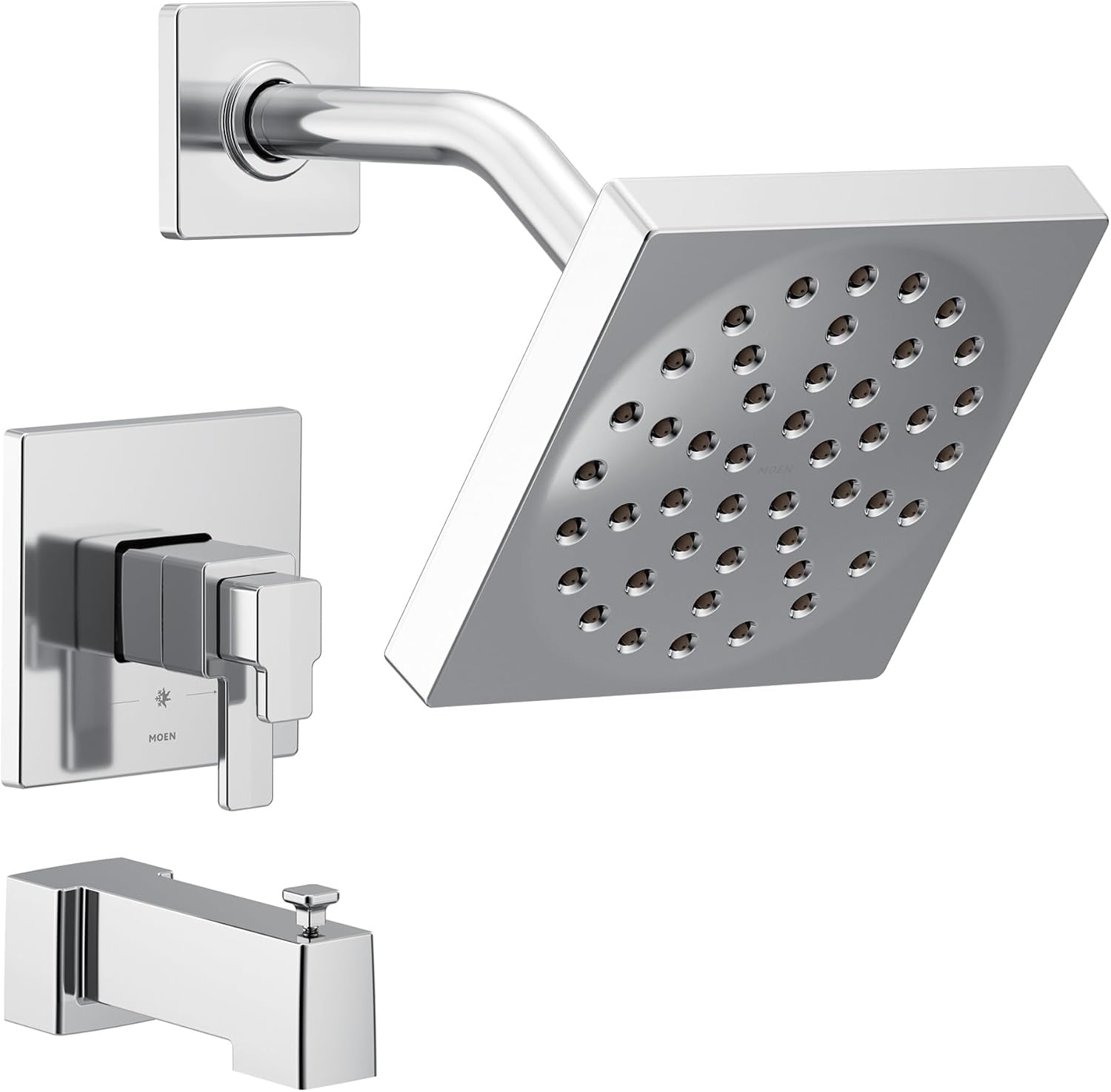 Moen 90 Degree Chrome M-CORE 4-Series Thermostatic Tub and Shower Trim, Valve Required, UTS4713EP