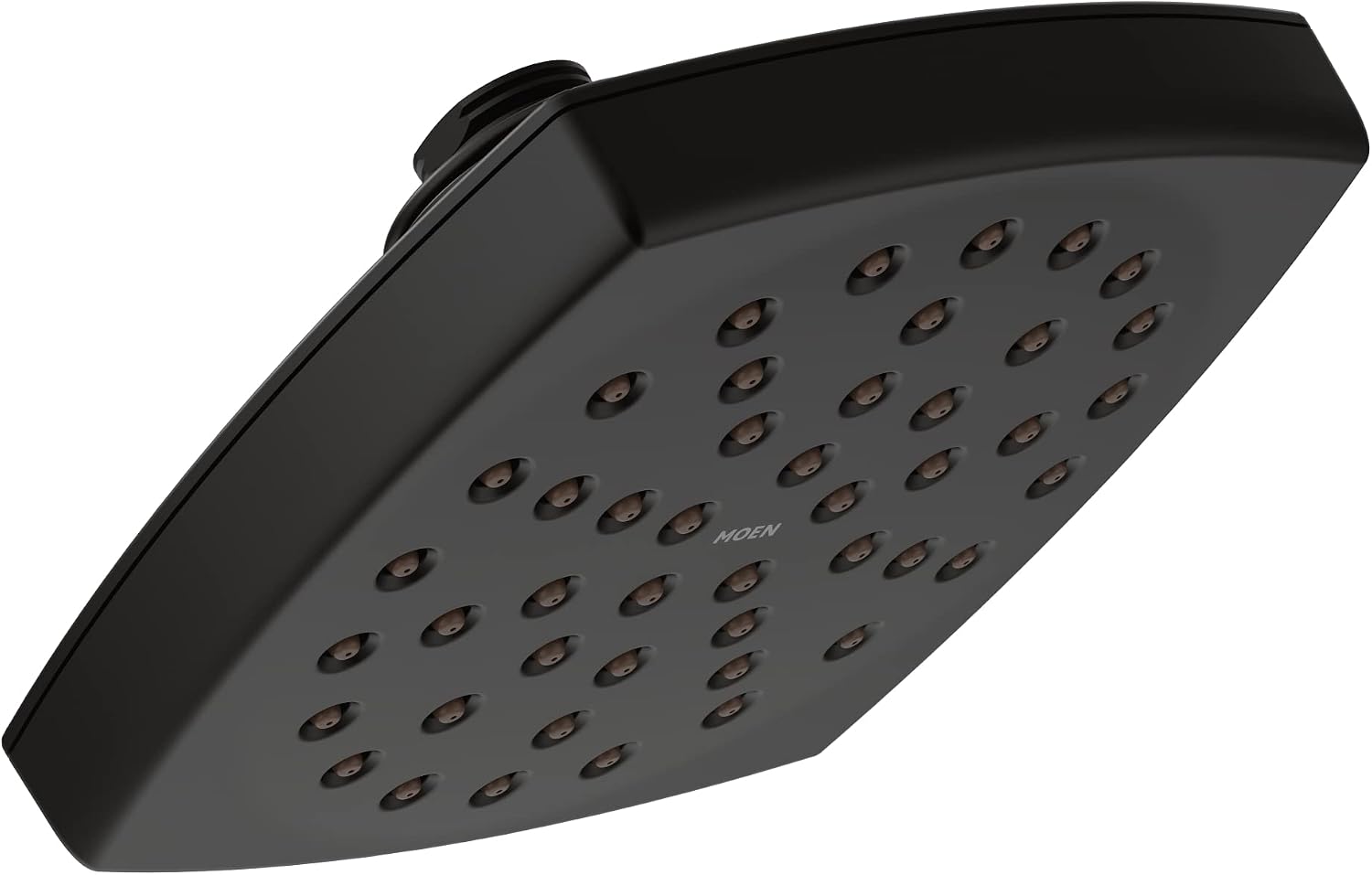 Moen Voss Matte Black 6" Single-Function Rainshower Showerhead with Immersion Technology, S6365BL
