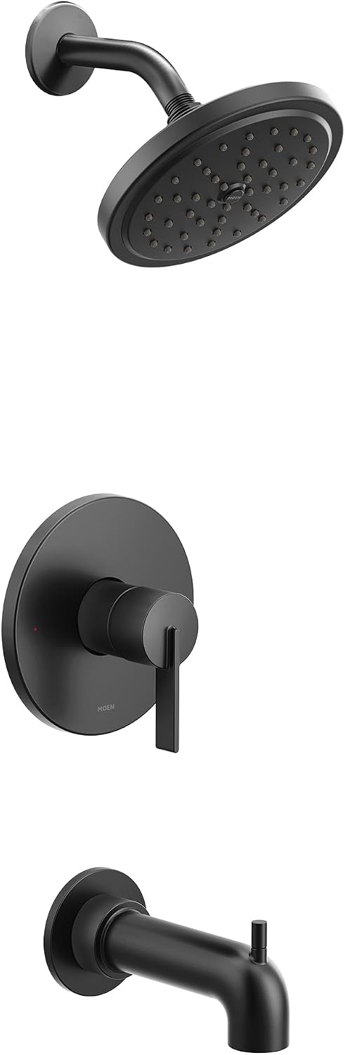 Moen UT2263EPBL CIA Collection M-CORE 2-Series Eco Performance 1-Handle Tub and Shower Trim Kit, Valve Required, Matte Black