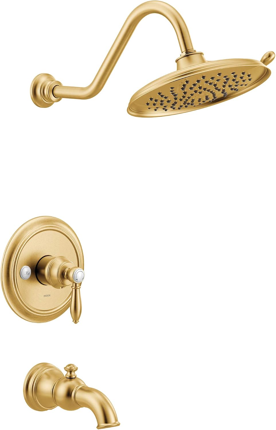 Moen UTS33103BG Weymouth M-CORE 3-Series 1-Handle Tub and Shower Trim Kit, Valve Required, Brushed Gold