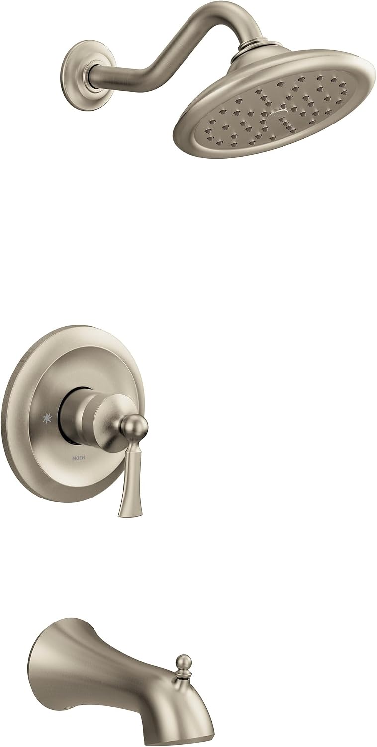 Moen UT35503BN Wynford M-CORE 3-Series 1-Handle Tub and Shower Trim Kit, Valve Required, Brushed Nickel